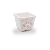 Vaso Cachepot Quadrado Branco